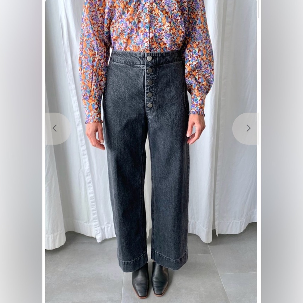 Rachel Comey Black High-Waist Wide-Leg Jeans